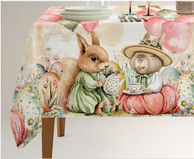 TOVAGLIA PASQUA X12 IN PURO COTONE CM.140X250 FRIENDS