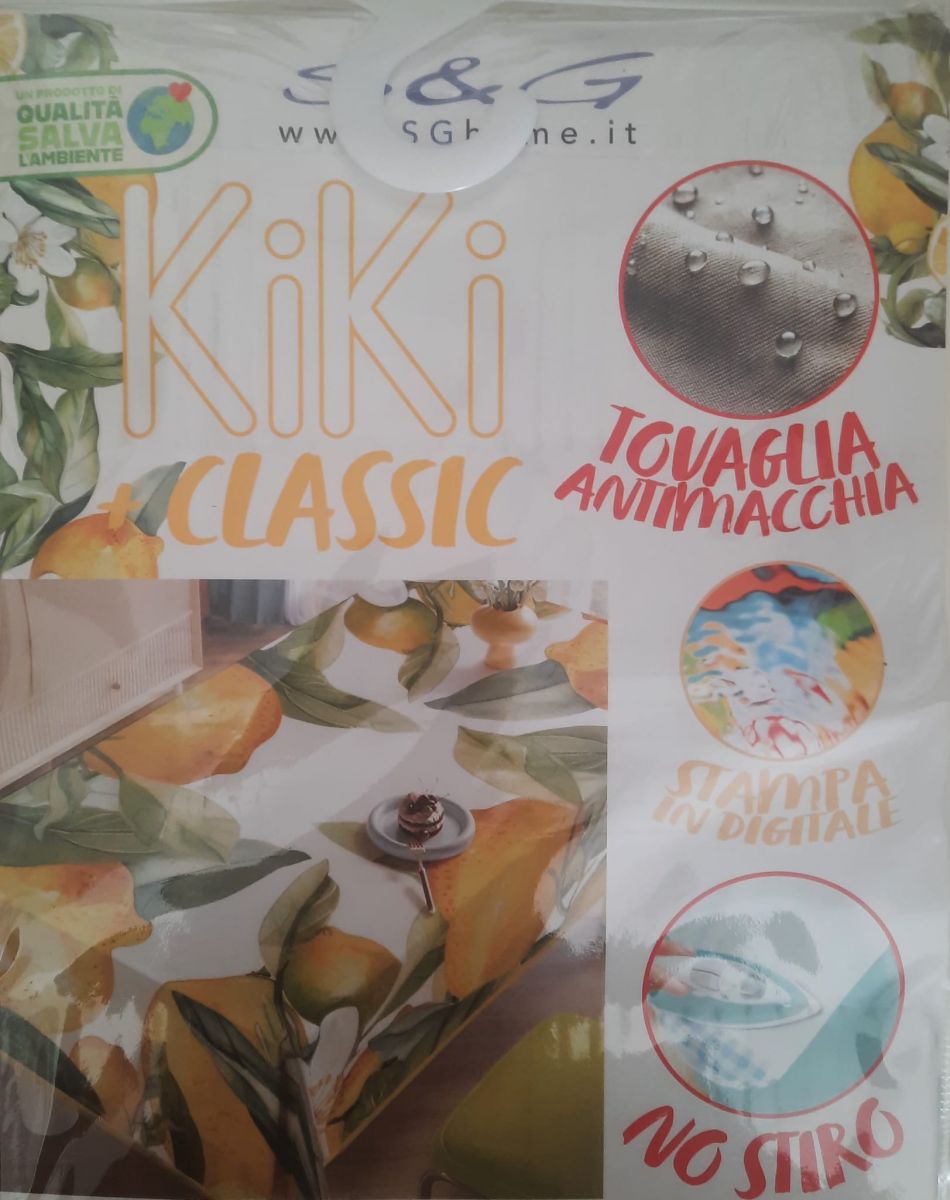 KIKI CLASSIC DISEGNO ANANAS E ANGURIA TOVAGLIA ANTIMACCHIA NO STIRO CON STAMPA DIGITALE 140X180