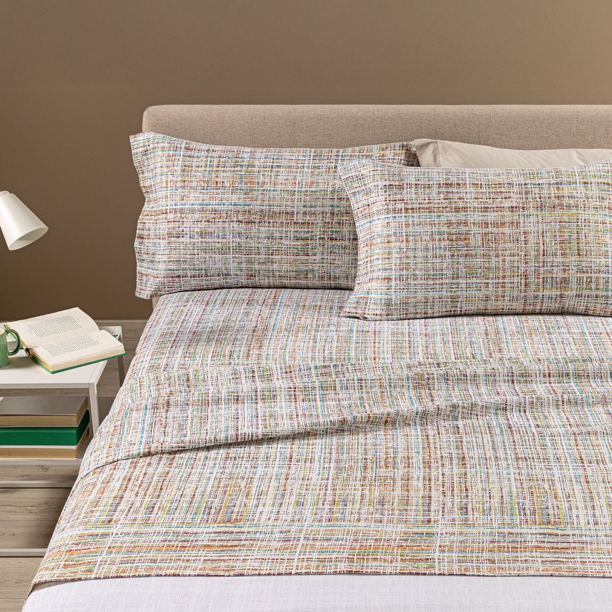 CANDY COMPLETO LENZUOLA IN FLANELLA A MATRIMONIALE  CALEFFI FIOR DI FLANELLA