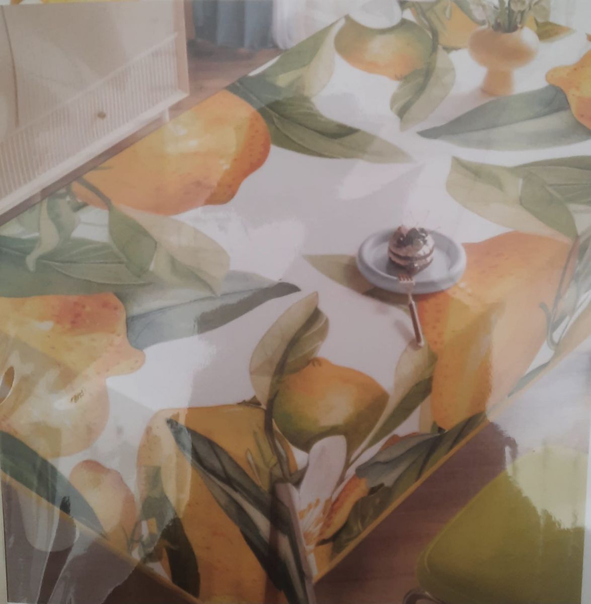 KIKI CLASSIC DISEGNO ANANAS E ANGURIA TOVAGLIA ANTIMACCHIA NO STIRO CON STAMPA DIGITALE 140X180