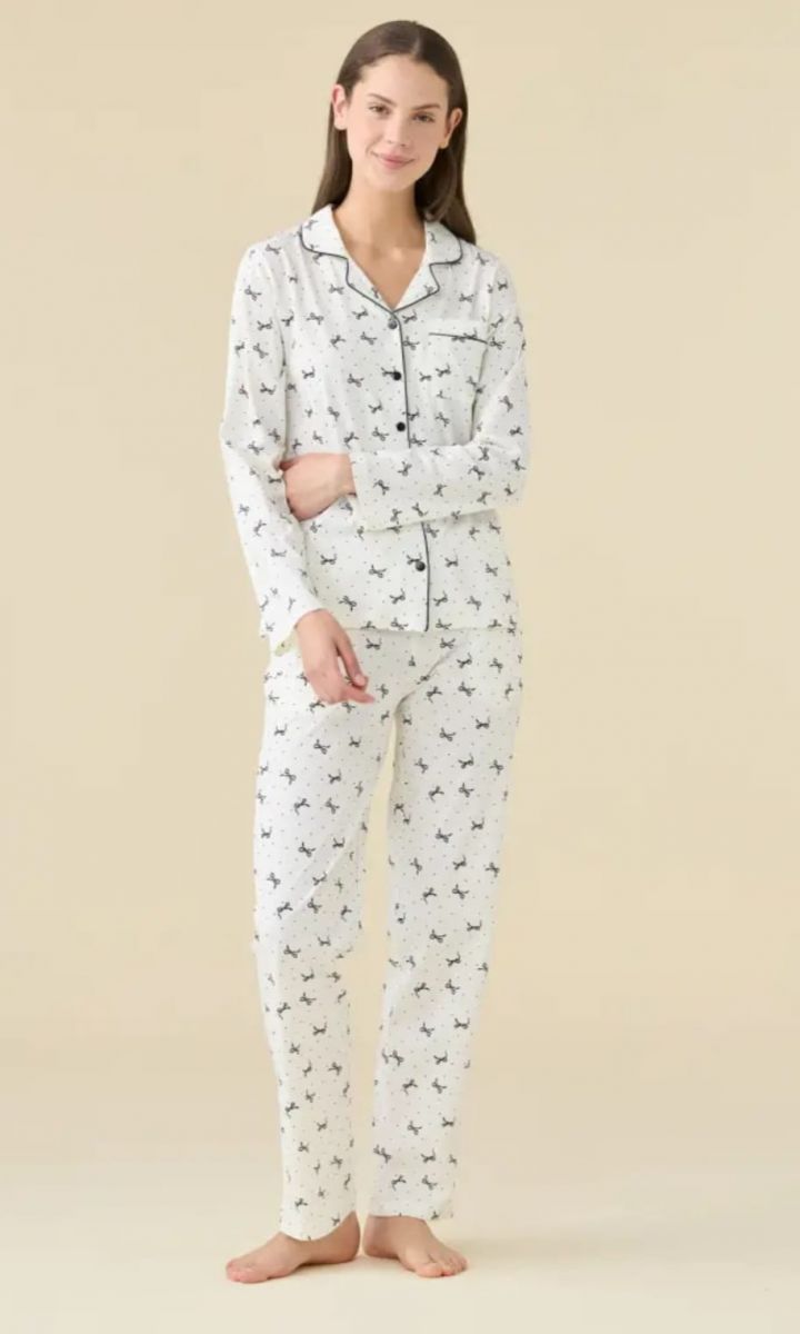 PIGIAMA DONNA COTONE SPALLA LARGA PANT.CORTO FA8208AB