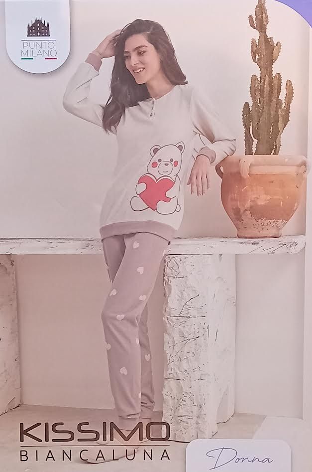 PIGIAMA DONNA SERAFINO IN PUNTO MILANO FA8844AS NOI DI NOTTE