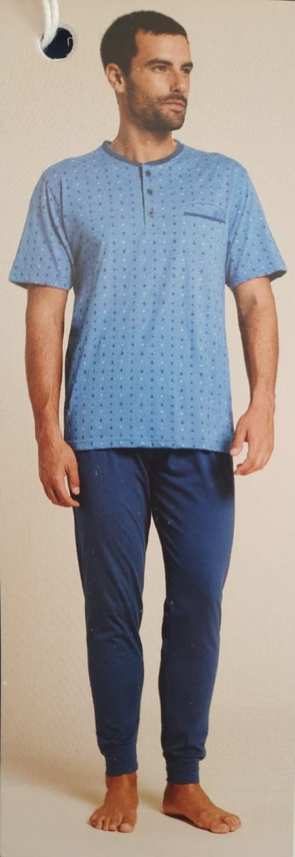 PIGIAMA UOMO COTONE MANICA CORTA E PANTALONE LUNGO E CORTO  SV67103U KARELPIU VANUE'